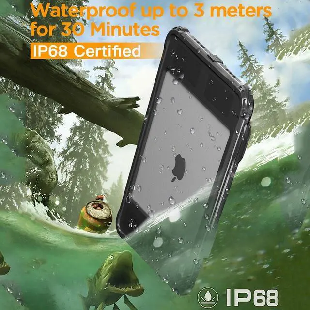 Alt view image 2 of 7 - iPad 10th Generation 10.9 inch 2022 Waterproof Case, Full-Body Heavy Duty Shockproof Protective Cover with Built-in Screen Protector, Pencil Holder, Kickstand, Hand/Shoulder Strap