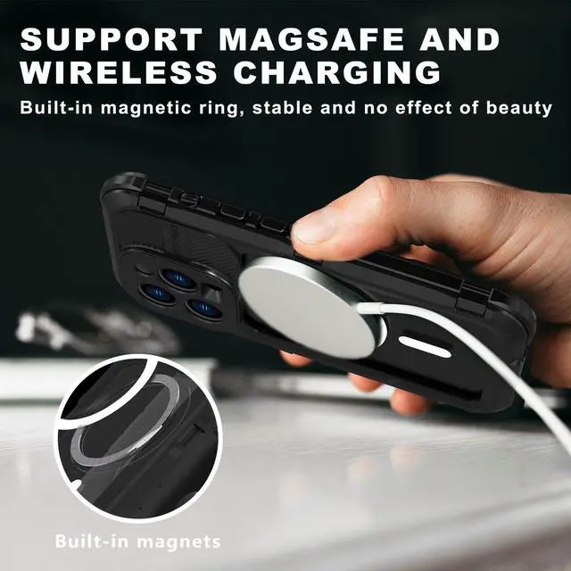 Alt view image 2 of 7 - iPhone 14 Pro Max Waterproof Case, MagSafe Compatible, Built-in Screen Protector IP68 Underwater Dustproof 360 Full Body Shockproof Protective Cover for iPhone 14 Pro Max