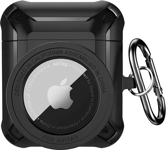 Main image of Compatible Airpods 3 Case and AirTags Case Cover, 2 in 1 Rugged Protective Airpods 3rd Generation Case for Men Women with Keychain Shockproof Skin for Airpods 3 Gen and Airtags