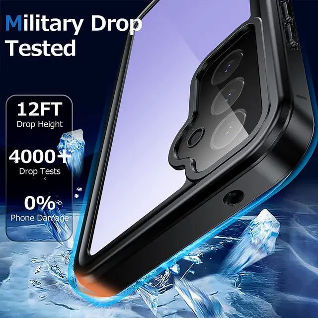 Alt view image 3 of 7 - For Samsung Galaxy A54 5G Case Waterproof, [IP68 Underwater][Built-in Screen & Lens Protector][Dustproof][Real 360] Full Body Heavy Duty Rugged Shockproof Protective Phone Case for A54 5G