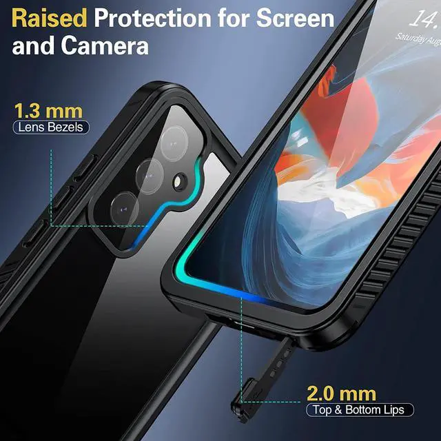 Alt view image 6 of 7 - For Samsung Galaxy A54 5G Case Waterproof, Samsung A54 5G Case with Built-in Lens &Screen Protector [Real 360][IP68 Underwater] [Full Body Heavy Duty Shockproof] Phone Case for Samsung A54 5G