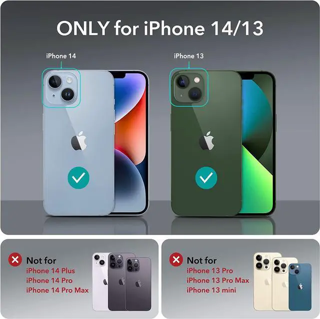 Alt view image 2 of 2 - For iPhone 14 / iPhone 13 6.1 inch Case with Magnetic Invisible Stand [Compatible with Magsafe] Shockproof Slim Translucent Matte Cover [Tempered Glass Screen Protector + Camera Lens Protector] Black
