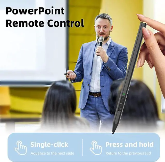 Alt view image 7 of 7 - Stylus Pen for Surface, Surface Pen with Bluetooth Remote Control & Shortcuts, 4096 Pressure Sensitivity, Magnetic Attachment, For Microsoft Surface Pro 9/8/X/7/6/5/4/3/Laptop 5/4/3/2/1/X/Book/Studio