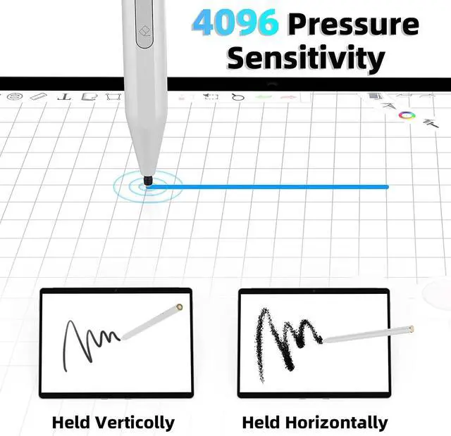 Alt view image 6 of 7 - Stylus Pen for Surface, Surface Pen with Bluetooth Remote Control & Shortcuts, 4096 Pressure Sensitivity, Magnetic Attachment, For Microsoft Surface Pro 9/8/X/7/6/5/4/3/Laptop 5/4/3/2/1/X/Book/Studio