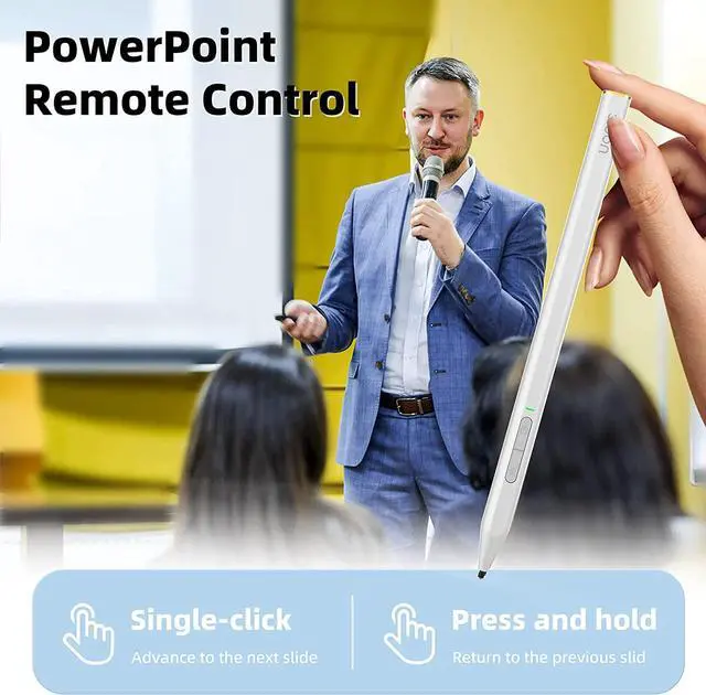 Alt view image 7 of 7 - Stylus Pen for Surface, Surface Pen with Bluetooth Remote Control & Shortcuts, 4096 Pressure Sensitivity, Magnetic Attachment, For Microsoft Surface Pro 9/8/X/7/6/5/4/3/Laptop 5/4/3/2/1/X/Book/Studio