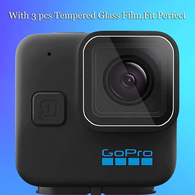 Alt view image 3 of 7 - HERO 11 Black Mini Screen Protector Lens Cap for GoPro HERO11 Black Mini Hero 11 Black Mini Tempered Glass Anti-scratch Clera Hard Protective Film Shield Cover (3+2)