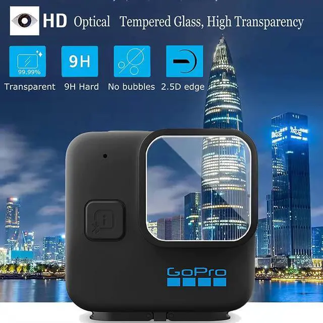 Alt view image 5 of 7 - HERO 11 Black Mini Screen Protector Lens Cap for GoPro HERO11 Black Mini Hero 11 Black Mini Tempered Glass Anti-scratch Clera Hard Protective Film Shield Cover (3+2)