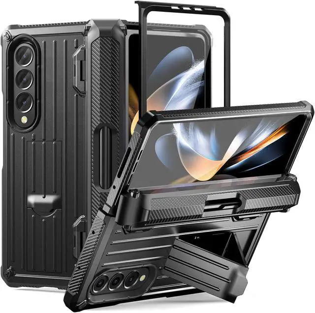 Main image of Case for Samsung Galaxy Z Fold 4 2022 5G, Military-Grade Full-Body Shockproof Rugged Bumper Case Cover with Built-in Screen Protector & Kickstand & S Pen Slot