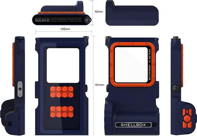 Alt view image 5 of 7 - Bluetooth Connection 3rd Generation Diving Phone Case, Professional 15m/50ft Underwater Photography Housings for Snorkeling, Scuba Dive Waterproof Phone Case for iPhone/Samsung/Universal