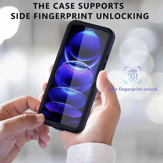 Alt view image 5 of 7 - Waterproof Case for Xiaomi Redmi Note 12 5G, IP68 Waterproof 360 Degree Full Body Protection Protective Case Shockproof Heavy Duty Cover with Built-in Screen Protector