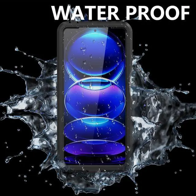 Alt view image 2 of 7 - Waterproof Case for Xiaomi Redmi Note 12 Pro 5G/POCO X5 Pro 5G, IP68 Waterproof 360 Degree Full Body Protection Protective Case Shockproof Heavy Duty Cover with Built-in Screen Protector