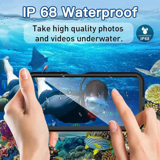 Alt view image 5 of 7 - XiaoMi RedMi Note 11 Pro 4G / 5G Waterproof Case, [Fingerprint Unlock] IP68 Certified Rugged Full Body Underwater Dustproof Shockproof Heavy Duty Protective Cover with Screen Protector Wrist Strap