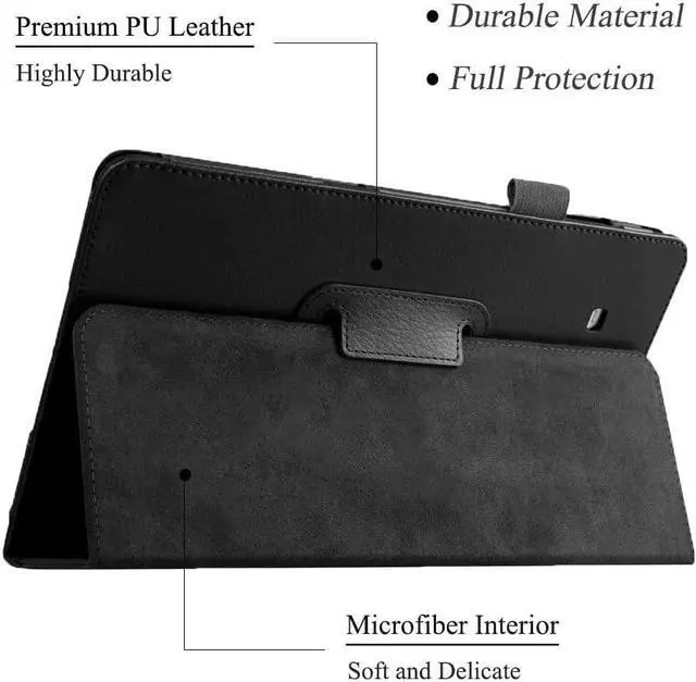 Alt view image 3 of 7 - Galaxy Tab E 9.6 Case with Universal Stylus Pen - Slim Leather Folio Stand Case Cover for Samsung Galaxy Tab E 9.6 Inch Tablet Model SM-T560 SM-T561 SM-T565 SM-T567V