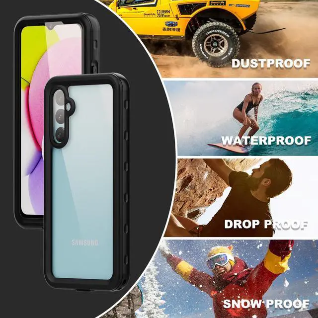 Alt view image 7 of 7 - Compatible for Samsung Galaxy A34 5G Case Waterproof, Built-in HD Clear Screen Protector, 360 Degree Full Shockproof Bumper, Professional Waterproof Case Cover for Galaxy A34 5G 2023