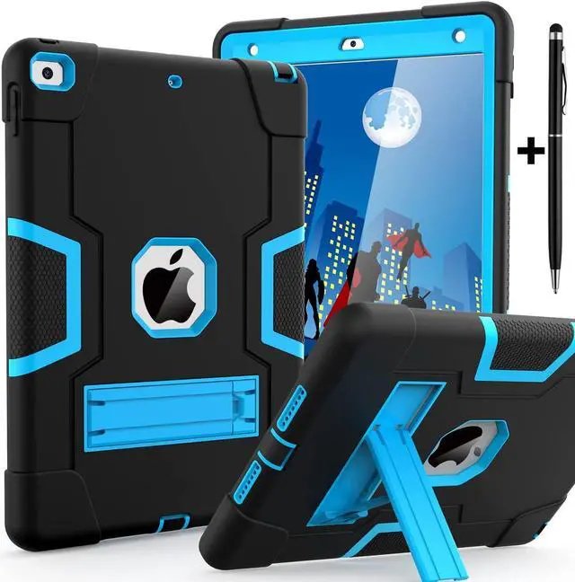 Main image of Case for ipad 9th Generation/iPad 8th Generation/iPad 7th Generation, Slim Heavy Duty Shockproof Rugged Protective Case with Built-in Stand for iPad 10.2 inch 2021/2020/2019 Blue