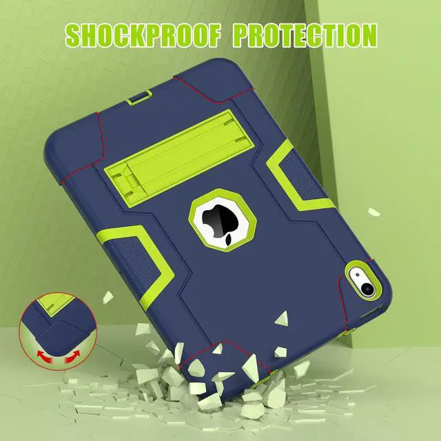 Alt view image 3 of 7 - iPad 10th Generation Case, iPad 10th Generation Case 2022, Protective Case for iPad 10th Generation with Kickstands + Stylus Pen, Shockproof Cover for New iPad 10.9 Inch Case 2022 Green