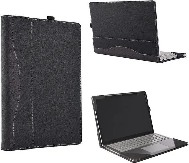 Alt view image 6 of 7 - Laptop Cover Case for Microsoft Surface Laptop Go 2 / Go 1 12.4 inch 2022 2020 Release Models 2013 / 1943, PU Leather Protective Flip Folio Case with Foldable Kickstand / Pencil Holder