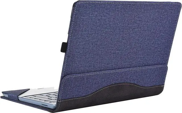 Alt view image 2 of 2 - Laptop Cover Case for Microsoft Surface Laptop Go 2 / Go 1 12.4 inch 2022 2020 Release Models 2013 / 1943, PU Leather Protective Flip Folio Case with Foldable Kickstand / Pencil Holder Blue