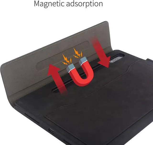 Alt view image 3 of 7 - Case for Lenovo Legion Y900 14.5 inch 2023 - Multiple Angle Viewing Business Cover Magnetic Tablet Wallet Leather Cover with Stylus Holder, Universal Stylus Pen