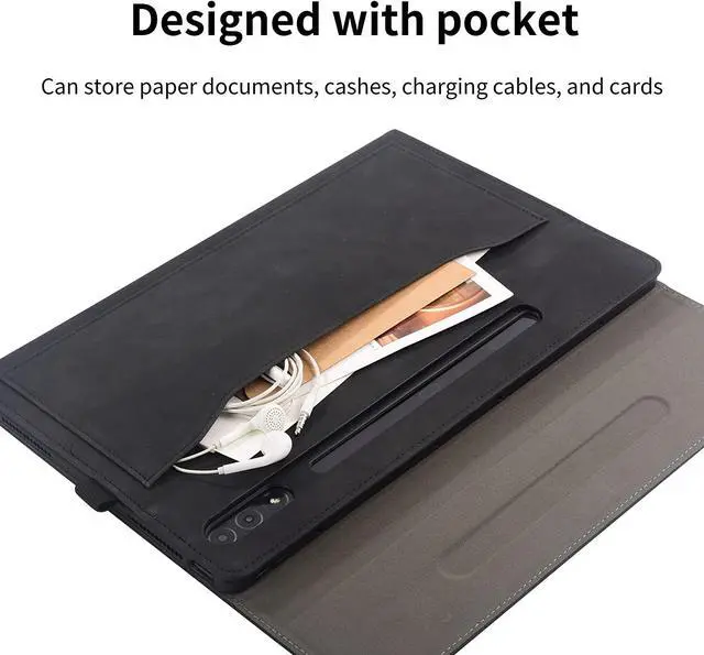 Alt view image 7 of 7 - Case for Lenovo Legion Y900 14.5 inch 2023 - Multiple Angle Viewing Business Cover Magnetic Tablet Wallet Leather Cover with Stylus Holder, Universal Stylus Pen