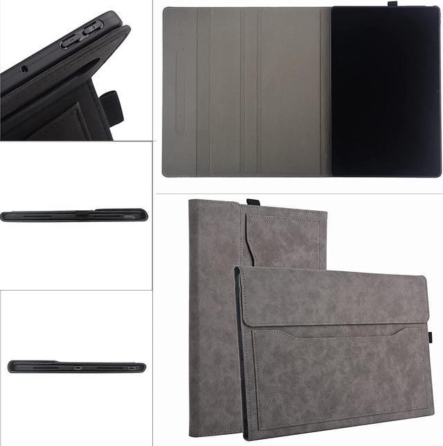 Alt view image 7 of 7 - Case for Lenovo Legion Y900 14.5 inch 2023 - Multiple Angle Viewing Business Cover Magnetic Tablet Wallet Leather Cover with Stylus Holder, Universal Stylus Pen Gray