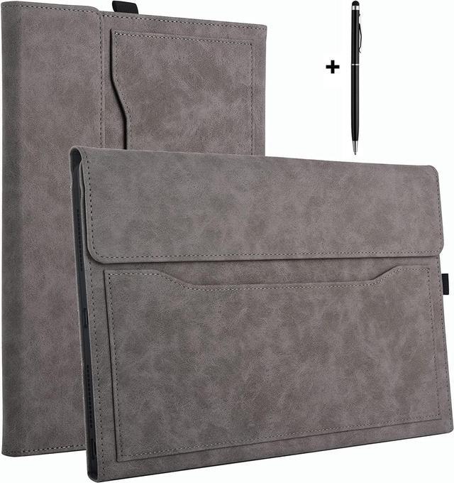 Main image of Case for Lenovo Legion Y900 14.5 inch 2023 - Multiple Angle Viewing Business Cover Magnetic Tablet Wallet Leather Cover with Stylus Holder, Universal Stylus Pen Gray