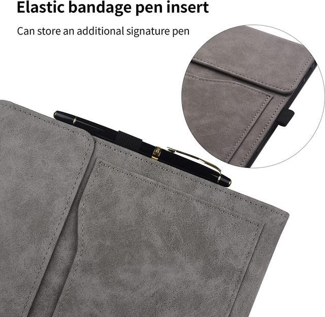 Alt view image 3 of 7 - Case for Lenovo Legion Y900 14.5 inch 2023 - Multiple Angle Viewing Business Cover Magnetic Tablet Wallet Leather Cover with Stylus Holder, Universal Stylus Pen Gray