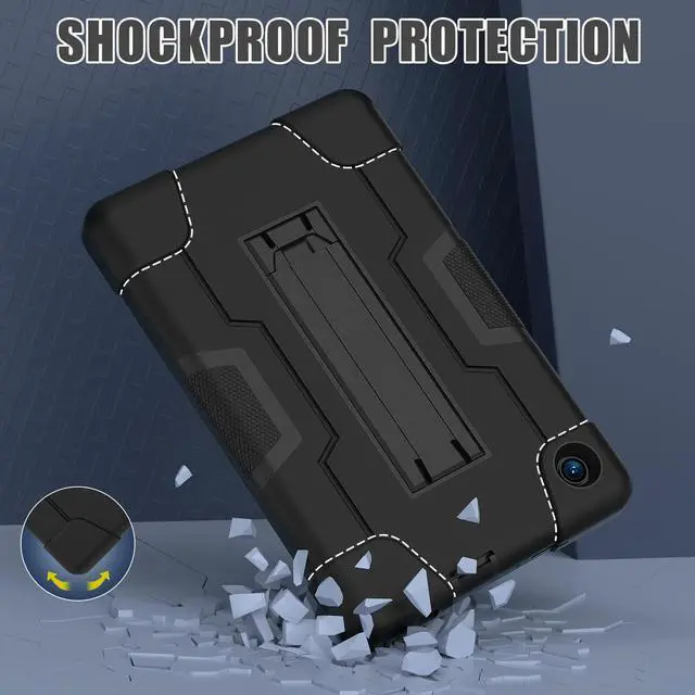 Alt view image 3 of 7 - Protective Case For TCL Tab 8 LE Model 9137W) / TCL Tab 8 WiFi Model 9132X, Shockproof Cover with Kickstand + Universal Stylus Pen