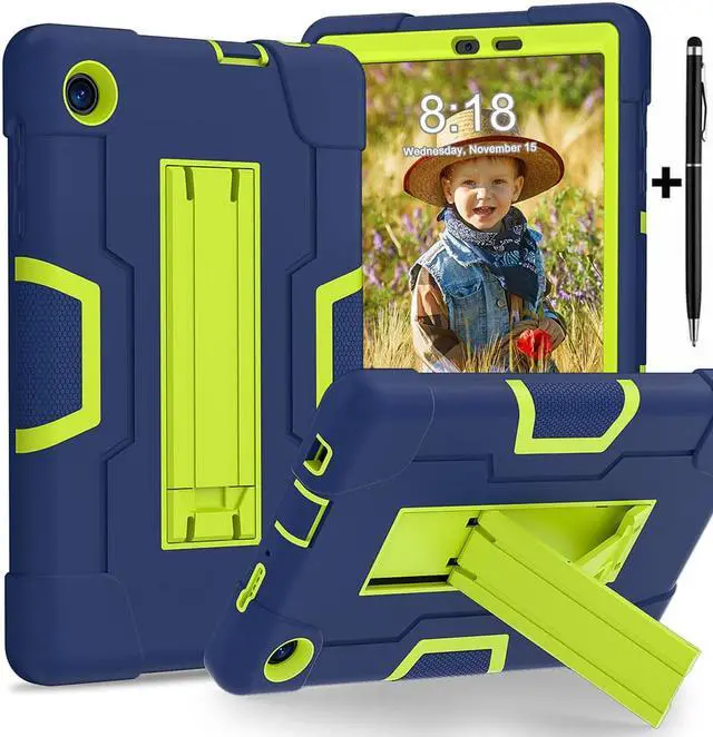Main image of Protective Case For TCL Tab 8 LE Model 9137W) / TCL Tab 8 WiFi Model 9132X, Shockproof Cover with Kickstand + Universal Stylus Pen Green