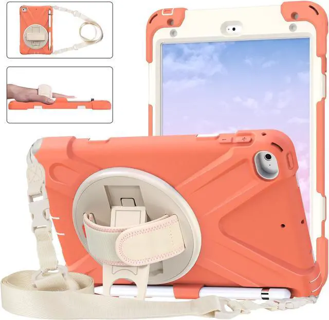 Main image of iPad Mini 5 Case 2019 iPad Mini 4 Case with Pencil Holder Shockproof 360 Degree Rotation Cover with Kickstand Hand Strap Shoulder Strip Protective Case for iPad Mini 5th iPad Mini 4th Generation