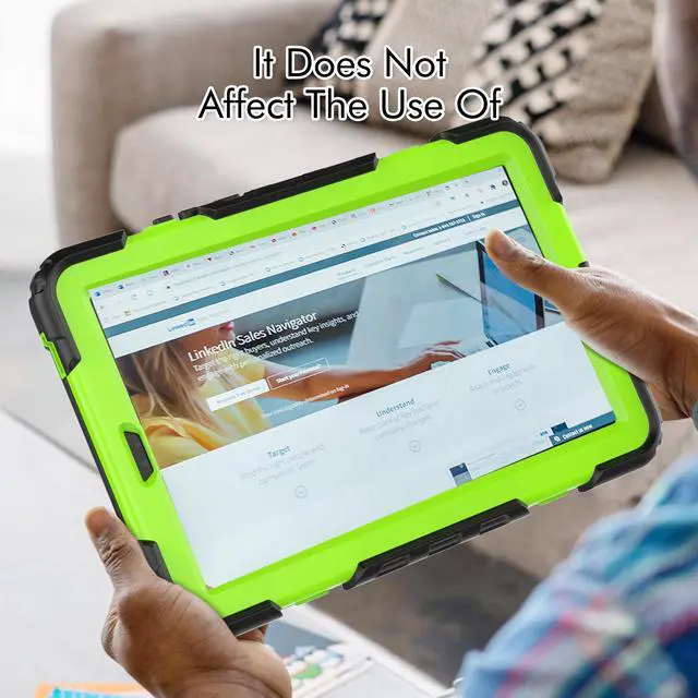 Alt view image 6 of 7 - Case For Lenovo Tab M9 2023 9 inch Model TB-310XU / TB-310FU, Shockproof Rugged Protective Cover with Screen Protector, Pencil Holder, 360° Rotatable Stand, Hand/Shoulder Strap