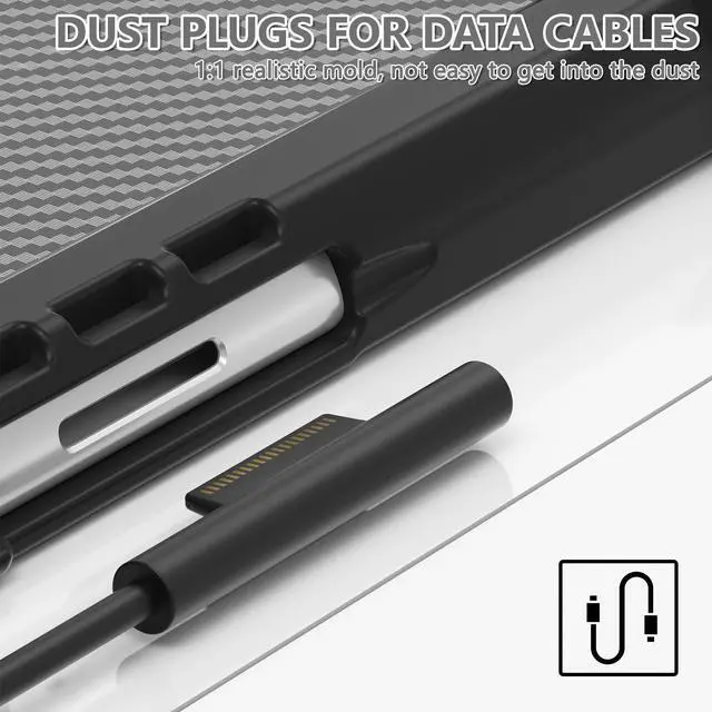 Alt view image 5 of 7 - Protective Case for Microsoft Surface Pro 9 13 inch 2022, Heavy Duty Shockproof Cover with Kickstand, Universal Stylus Pen and Hand Strap, Compatible with Type Cover Keyboard