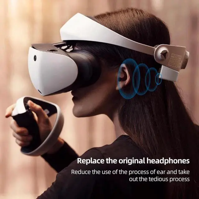 Alt view image 6 of 7 - External Audio Amplifier For PSVR2 Headset External 3.5mm Wireless Speaker for PlayStation VR2 Accessories