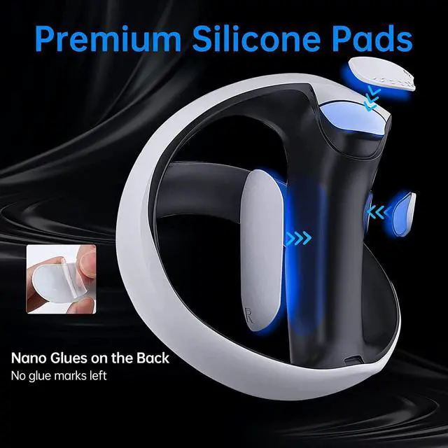 Alt view image 4 of 7 - Silicone Controller Pad for PS VR2,4 in 1 Accessories Kit for PS VR2 Controller with Anti-Slip Handle Cover Grip Protection