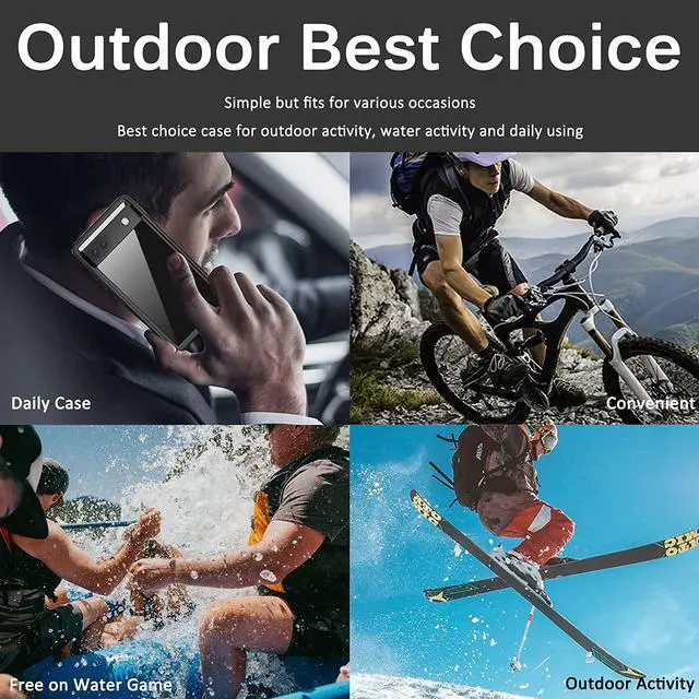 Alt view image 6 of 7 - Compatible for Google Pixel 7A Case Waterproof, Built-in HD Clear Screen Protector, 360 Degree Shockproof Dustproof Bumper, Full Protective Waterproof Case for Google Pixel 7A 2023