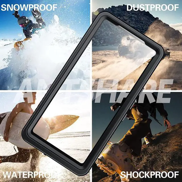 Alt view image 3 of 7 - for Google Pixel 7A 5G Case, IP68 Waterproof with Built-in Screen Protector, Full Body Sealed Heavy Duty Shockproof Dustproof Snowproof Clear Case for Pixel 7A 6.1 inch  - Black