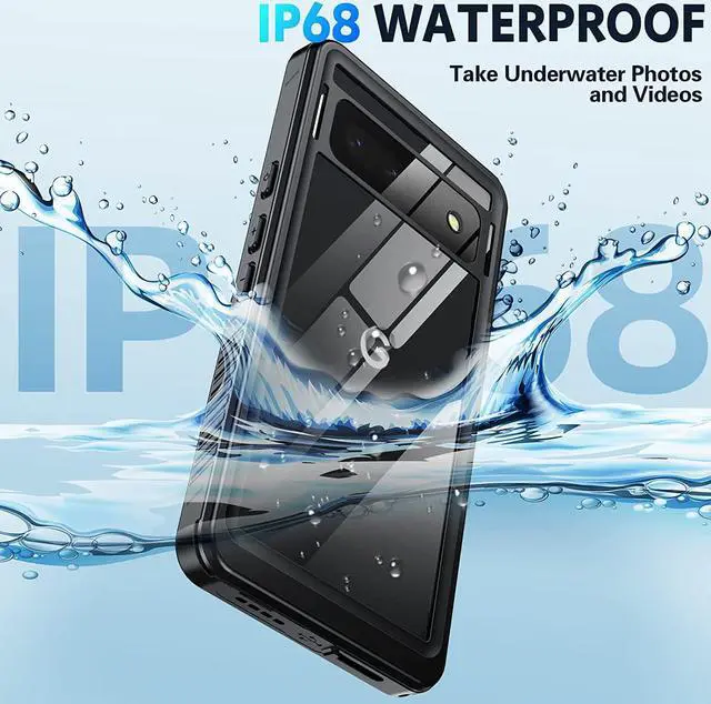 Alt view image 6 of 7 - for Google Pixel 7A 5G Case, IP68 Waterproof with Built-in Screen Protector, Full Body Sealed Heavy Duty Shockproof Dustproof Snowproof Clear Case for Pixel 7A 6.1 inch  - Black