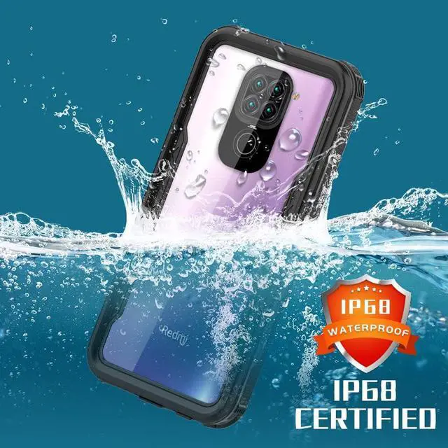 Alt view image 2 of 7 - Waterproof Case for Xiaomi Redmi Note 9, IP68 Waterproof 360 Degree Full Body Protection Case Shockproof Snowproof Dustproof Heavy Duty Cover Case Built-in Screen Protector