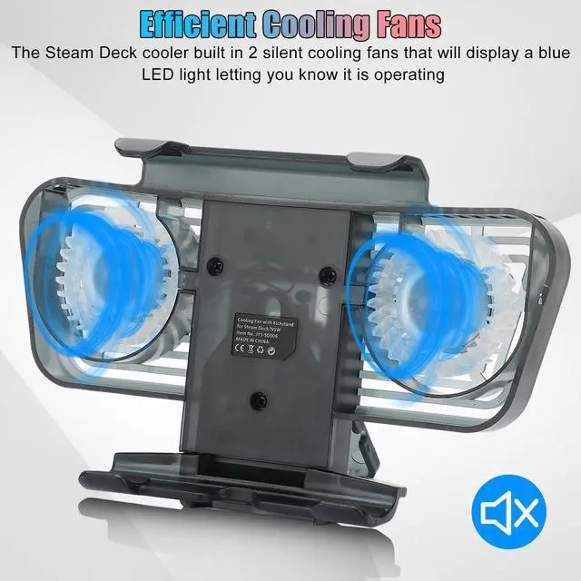 Alt view image 3 of 7 - Cooling Fans for Steam Deck/Nintendo Switch OLED Console Cooler Stand Portable