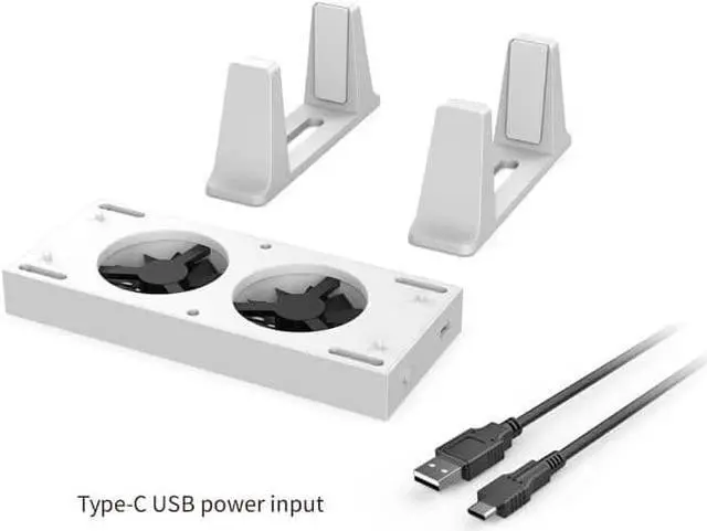Alt view image 3 of 7 - Vertical Cooling Fans Stand for Xbox Series S Console Smart Xbox Series S Cooler Fan Temperature Controlled 3 Levels Adjustable Speed with Type-C Power Input