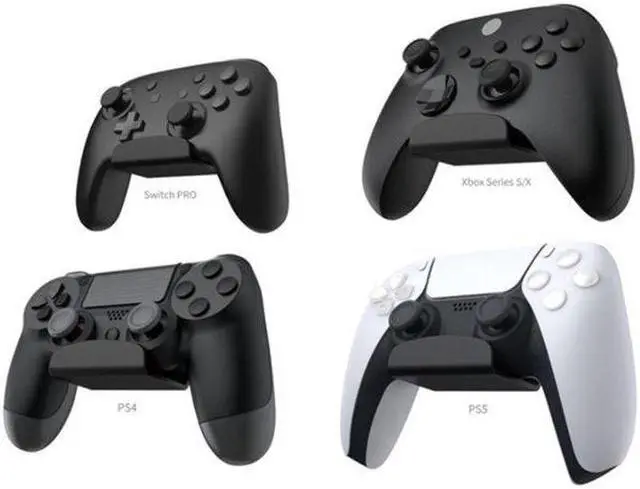 Alt view image 3 of 5 - 2 Pcs Wall Hanging Bracket Game Handle Controller Headset Hook Hanger For Nintendo PS5/Xbox/Switch Pro gamepad