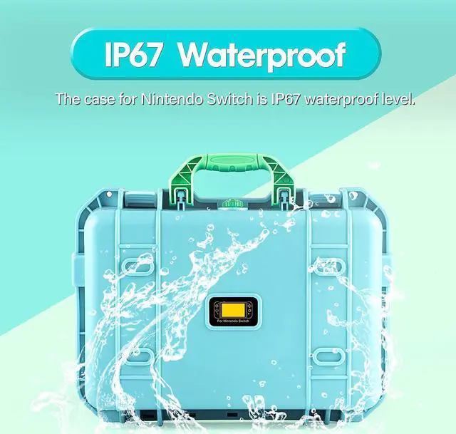 Alt view image 5 of 7 - Carrying Case for Nintendo Switch Travel Case ,Professional Deluxe Waterproof Case Soft Lining Hard Case for Nintendo Switch OLED Model Console Pro Controller & Accessories
