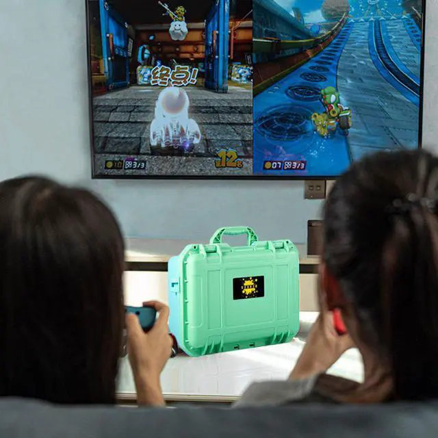 Alt view image 7 of 7 - Carrying Case for Nintendo Switch Travel Case ,Professional Deluxe Waterproof Case Soft Lining Hard Case for Nintendo Switch OLED Model Console Pro Controller & Accessories