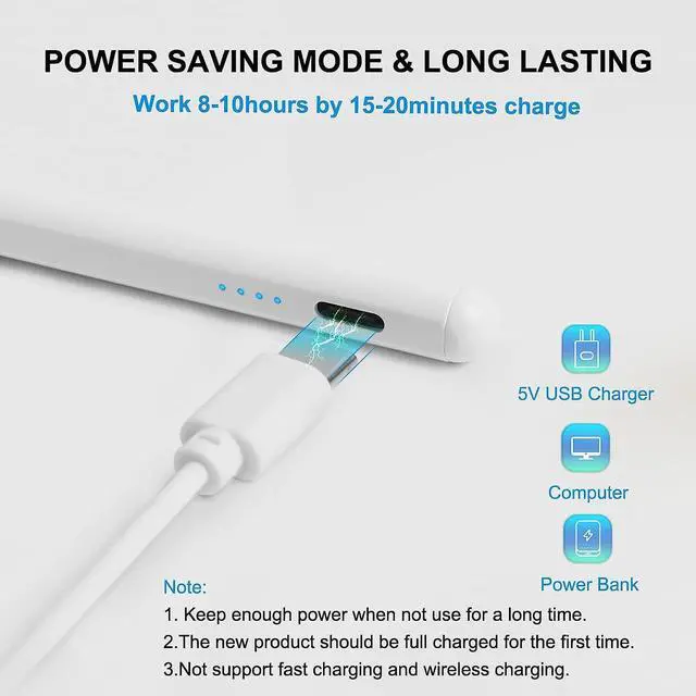 Alt view image 6 of 7 - Stylus Pen for iPad with Palm Rejection - Apple Pencil for iPad 10/9th Gen,Compatible with iPad Pro 11&12.9 inch, iPad Mini 6th/5th, iPad Air 3/4/5, iPad 6/7/8th Gen - Perfect for Writing and Drawing