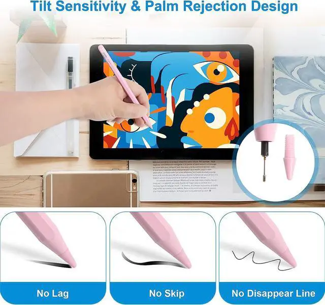 Alt view image 4 of 7 - Stylus Pen for iPad with Palm Rejection - Apple Pencil for iPad 10/9th Gen,Compatible with iPad Pro 11&12.9 inch, iPad Mini 6th/5th, iPad Air 3/4/5, iPad 6/7/8th Gen - Perfect for Writing and Drawing