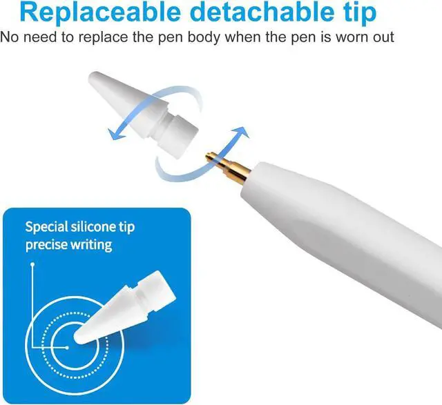 Alt view image 5 of 7 - Stylus Pen for iPad 9th&10th Gen, ipad pencil with Palm Rejection,Apple Pencil for (2018-2023) iPad Pro 11/12.9, iPad 8th/7th Gen, iPad Air 5th/4th Gen, iPad Mini 6th/5th -for Painting Sketching White