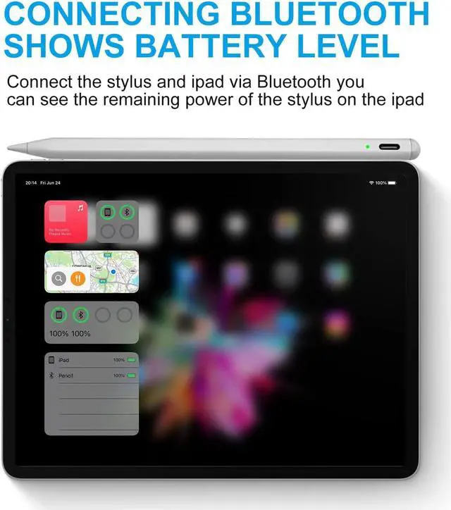 Alt view image 3 of 7 - Stylus Pen for iPad 9th&10th Gen, ipad pencil with Palm Rejection,Apple Pencil for (2018-2023) iPad Pro 11/12.9, iPad 8th/7th Gen, iPad Air 5th/4th Gen, iPad Mini 6th/5th -for Painting Sketching White