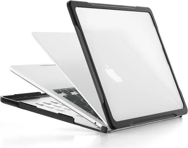 Alt view image 2 of 6 - Compatible with MacBook Air 13.6 inch Case 2022 2023 Release A2681 M2 Chip Liquid Retina Display Touch ID, Heavy Duty Rugged Hard Shell Shockproof Cover with Keyboard Skin Clear