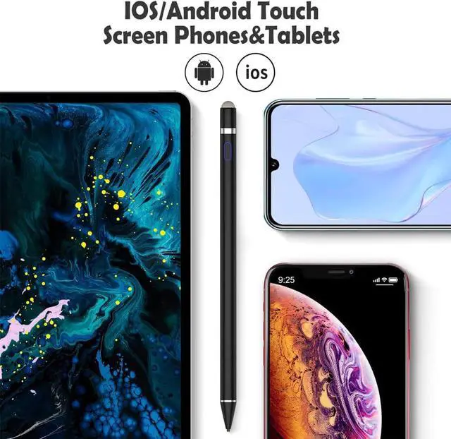 Alt view image 6 of 7 - Active Stylus Pen for Touch Screens, Dual Pen Tips for iOS & Android Drawing & Writing, High Precise Digital Pencil for iPhone 15/14/13/12/11/X/8/7/6, iPad Air/Pro/Mini, Phone/Tablet/Samsung/Kindle