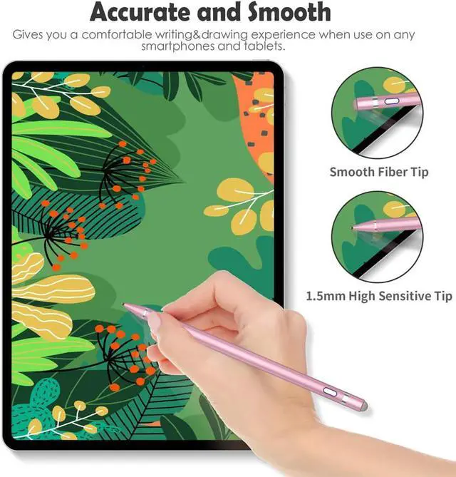 Alt view image 7 of 7 - Active Stylus Pen for Touch Screens, Dual Pen Tips for iOS & Android Drawing & Writing, High Precise Digital Pencil for iPhone 15/14/13/12/11/X/8/7/6, iPad Air/Pro/Mini, Phone/Tablet/Samsung/Kindle
